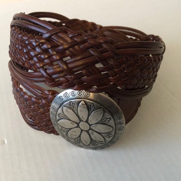 New York & Company Brown Braided Leather Belt - Picture 2 of 8